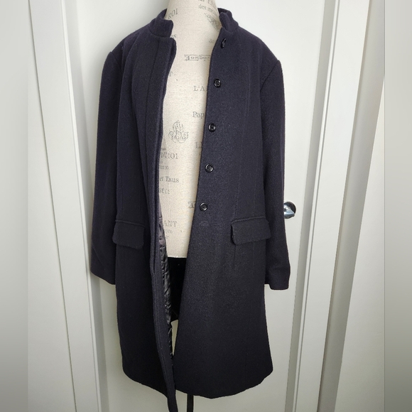 Blue Sky Tailored Wool Overcoat Plus Size - Picture 5 of 16